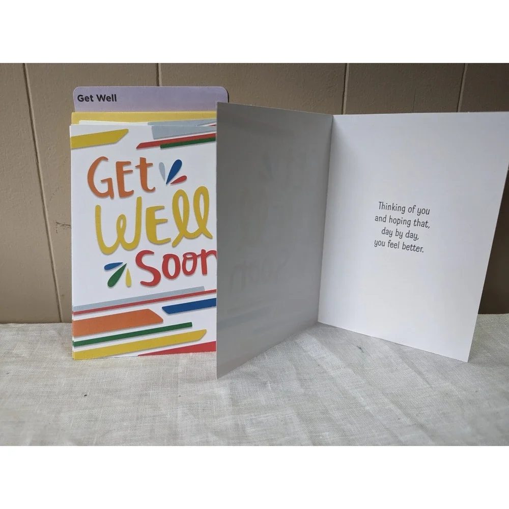 Get Well‎ Soon - Hallmark Heartline Card with Envelopes - Pack of 14